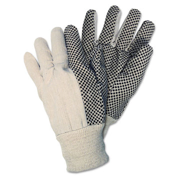 MCR™ Safety Dotted Canvas Gloves, One Size, White, 12 Pairs freeshipping - TVN Wholesale